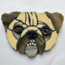 Mosaic of a pug